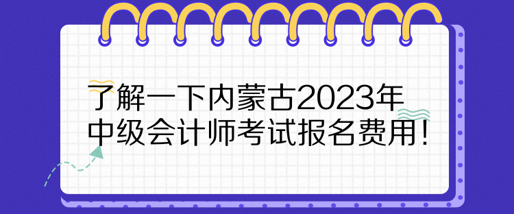 了解一下內(nèi)蒙古2023年中級(jí)會(huì)計(jì)師考試報(bào)名費(fèi)用！