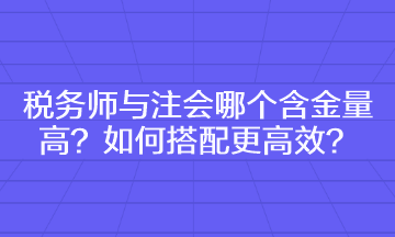 稅務師與注會哪個含金量高 如何搭配更高效？