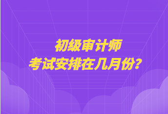 初級(jí)審計(jì)師考試安排在幾月份？