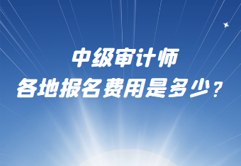 中級(jí)審計(jì)師各地報(bào)名費(fèi)用是多少？