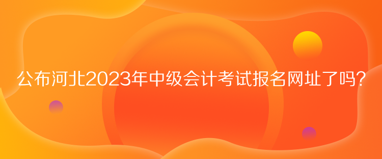 公布河北2023年中級會計考試報名網(wǎng)址了嗎？