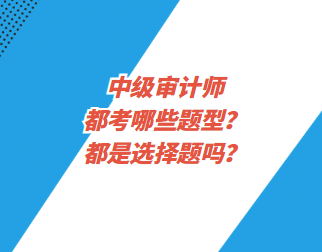 中級(jí)審計(jì)師都考哪些題型？都是選擇題嗎？