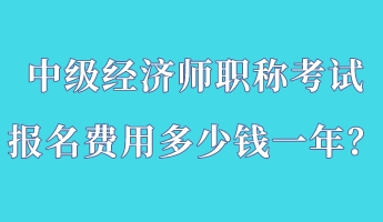 中級經(jīng)濟師職稱考試報名費用多少錢一年？