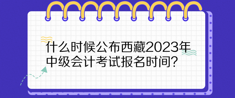 什么時(shí)候公布西藏2023年中級(jí)會(huì)計(jì)考試報(bào)名時(shí)間？