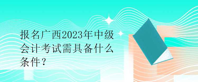 報(bào)名廣西2023年中級(jí)會(huì)計(jì)考試需具備什么條件？