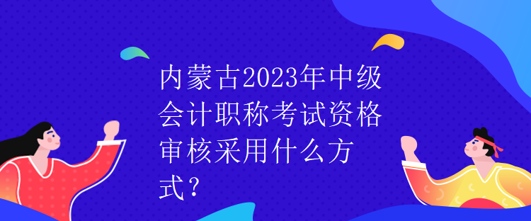 內(nèi)蒙古2023年中級會計職稱考試資格審核采用什么方式？