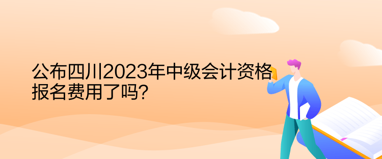 公布四川2023年中級會計資格報名費用了嗎？