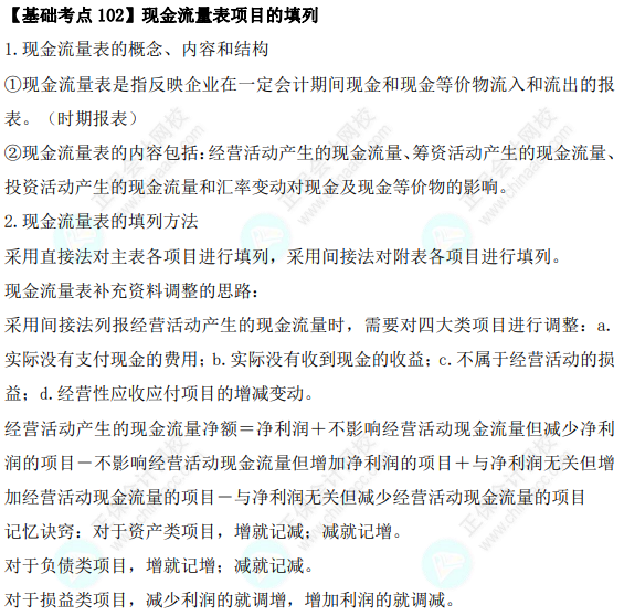 2023年注會《會計》基礎(chǔ)階段必學(xué)知識點（一百零二）