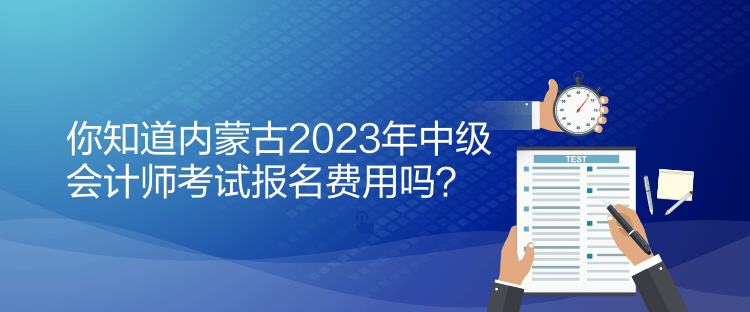 你知道內(nèi)蒙古2023年中級會計(jì)師考試報(bào)名費(fèi)用嗎？