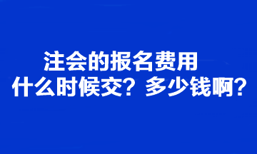 注會(huì)的報(bào)名費(fèi)用什么時(shí)候交？多少錢啊？