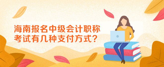 海南報(bào)名中級(jí)會(huì)計(jì)職稱考試有幾種支付方式？
