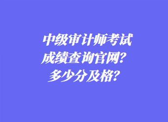 中級(jí)審計(jì)師考試成績(jī)查詢官網(wǎng)？多少分及格？