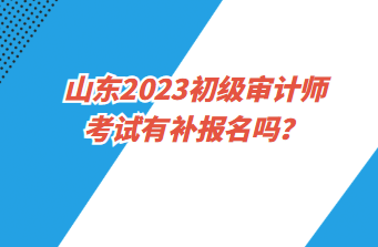 山東2023初級(jí)審計(jì)師考試有補(bǔ)報(bào)名嗎？
