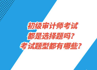 初級(jí)審計(jì)師考試都是選擇題嗎？考試題型都有哪些？