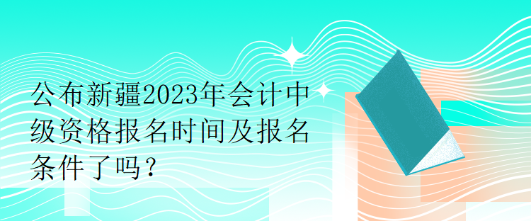 公布新疆2023年會(huì)計(jì)中級(jí)資格報(bào)名時(shí)間及報(bào)名條件了嗎？