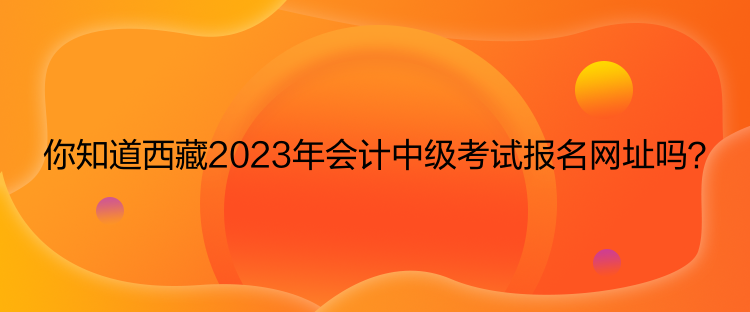 你知道西藏2023年會計中級考試報名網(wǎng)址嗎？