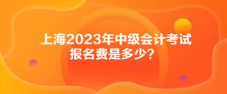 上海2023年中級會計(jì)考試報(bào)名費(fèi)是多少？