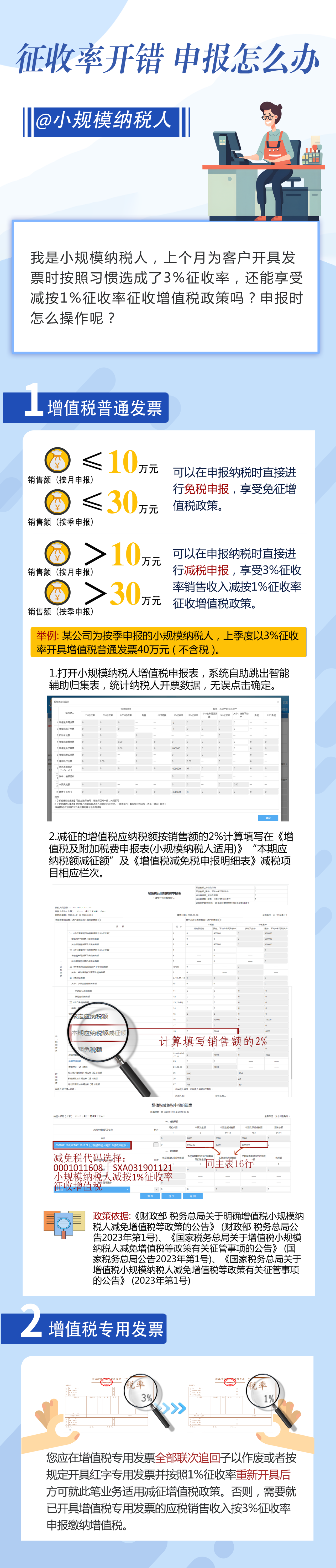 征收率開錯(cuò)怎么辦？