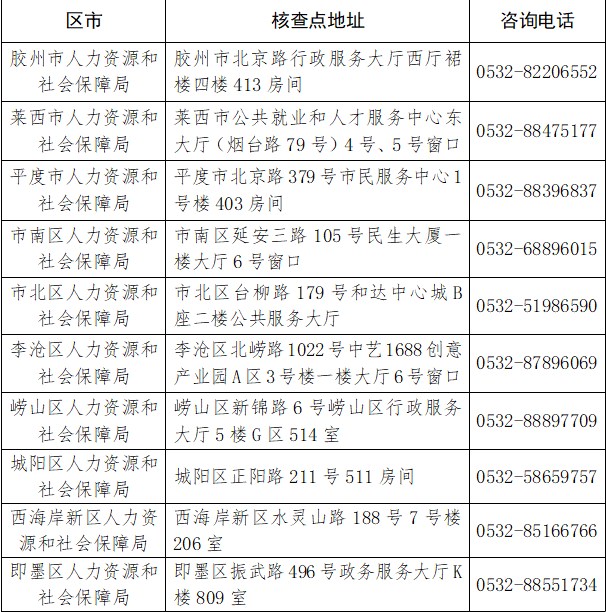 青島2023年度初中級經(jīng)濟(jì)專業(yè)技術(shù)資格考試應(yīng)試人員信息審核點(diǎn)匯總表