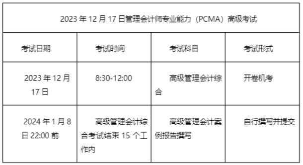 2023年12月17日日PCMA（高級(jí)）考試相關(guān)匯總！