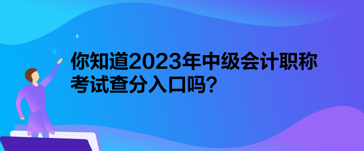 你知道2023年中級會(huì)計(jì)職稱考試查分入口嗎？