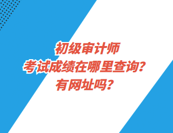 初級審計師考試成績在哪里查詢？有網(wǎng)址嗎？