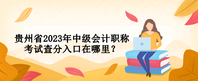 貴州省2023年中級(jí)會(huì)計(jì)職稱考試查分入口在哪里？