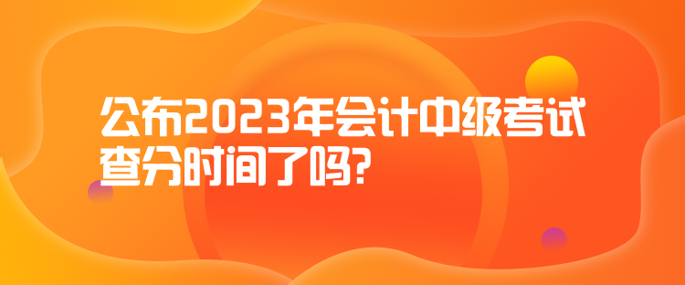 公布2023年會(huì)計(jì)中級(jí)考試查分時(shí)間了嗎？