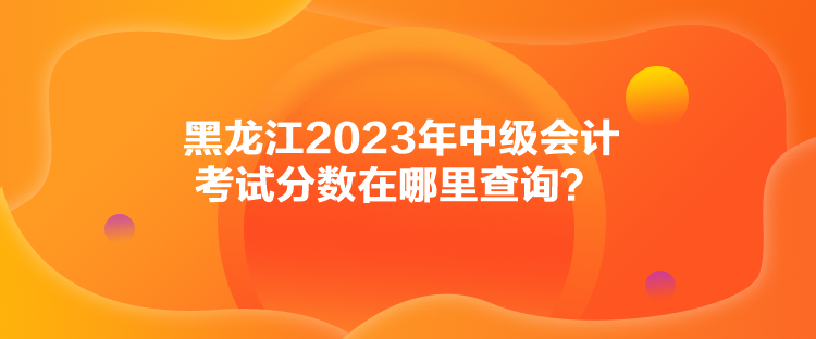 黑龍江2023年中級會計考試分?jǐn)?shù)在哪里查詢？