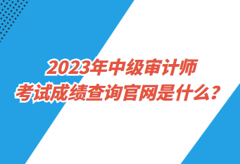 2023年中級(jí)審計(jì)師考試成績查詢官網(wǎng)是什么？