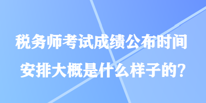 稅務師考試成績公布時間安排大概是什么樣子的？