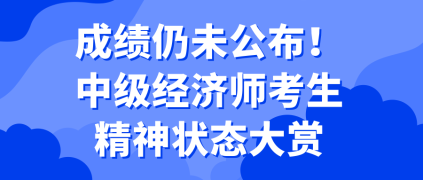 成績(jī)?nèi)晕垂迹≈屑?jí)經(jīng)濟(jì)師考生精神狀態(tài)大賞