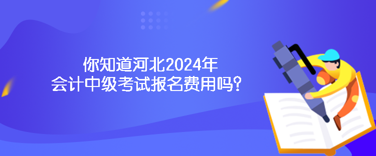 你知道河北2024年會計中級考試報名費用嗎？