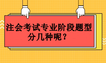 注會考試專業(yè)階段題型分幾種呢？
