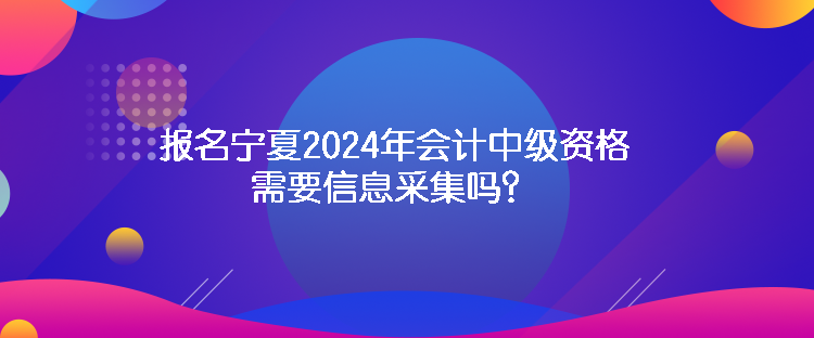 報(bào)名寧夏2024年會(huì)計(jì)中級(jí)資格需要信息采集嗎？