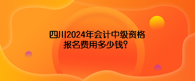 四川2024年會計(jì)中級資格報名費(fèi)用多少錢？