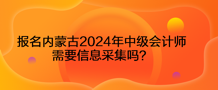 報(bào)名內(nèi)蒙古2024年中級(jí)會(huì)計(jì)師需要信息采集嗎？