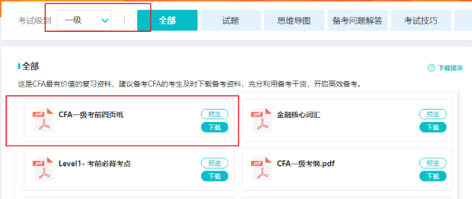CFA考前四頁紙！帶你實現(xiàn)考前彎道超車！