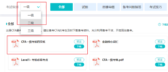 CFA考前四頁紙！帶你實現(xiàn)考前彎道超車！