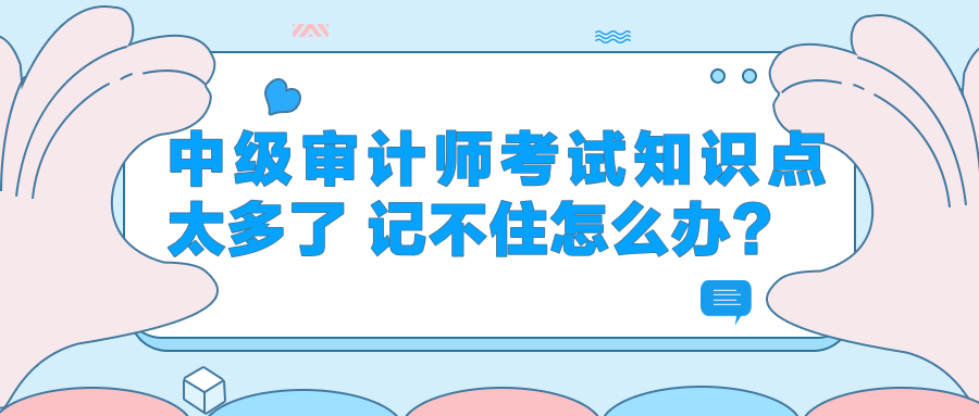 中級(jí)審計(jì)師考試知識(shí)點(diǎn)太多了 記不住怎么辦？