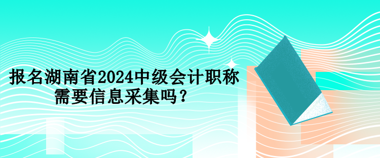 報(bào)名湖南省2024中級(jí)會(huì)計(jì)職稱需要信息采集嗎？