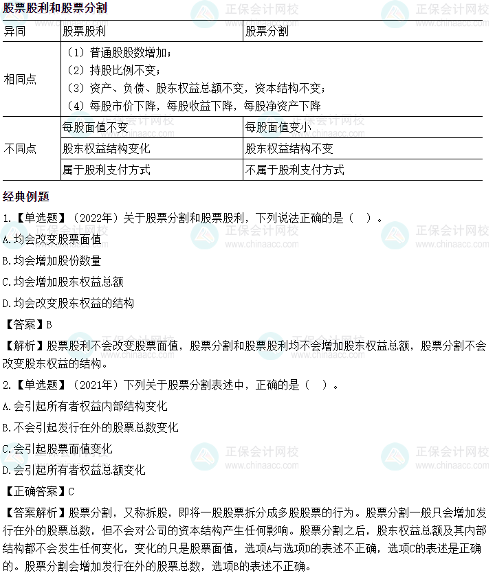 2024中級會(huì)計(jì)《財(cái)務(wù)管理》易錯(cuò)易混知識點(diǎn)和經(jīng)典例題—10