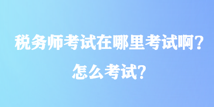 稅務(wù)師考試在哪里考試?。吭趺纯荚?？