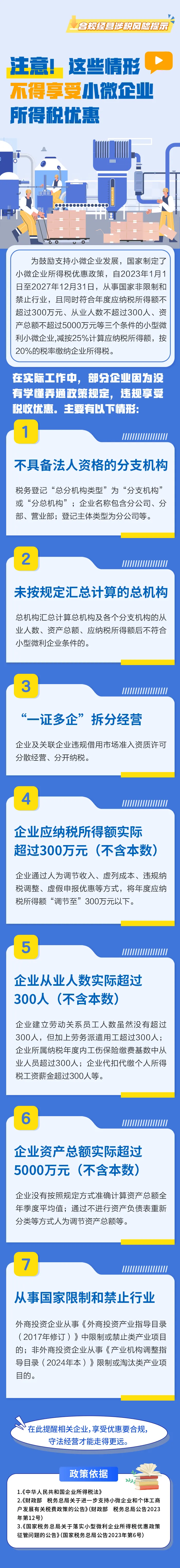 注意！這些情形不得享受小微企業(yè)所得稅優(yōu)惠