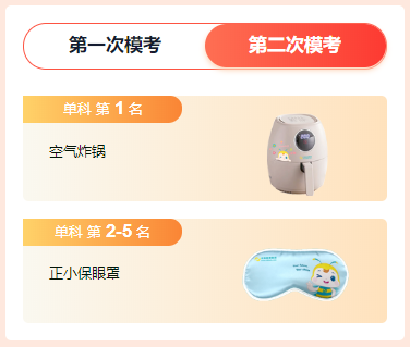 注會二模獎品
