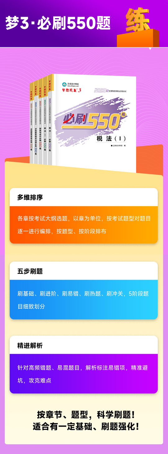 2025稅務(wù)師習(xí)題強(qiáng)化階段 《必刷550題》有必要練習(xí)嗎？