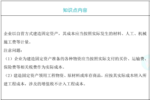 自營(yíng)方式建造固定資產(chǎn)