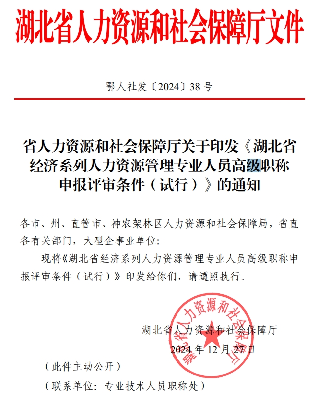 湖北高經(jīng)人力評審條件1