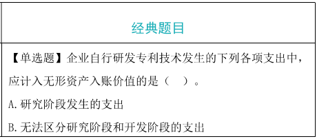 內(nèi)部研發(fā)費(fèi)用的處理題目