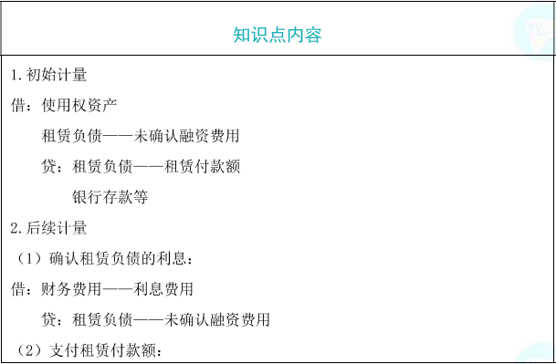承租人的會(huì)計(jì)處理